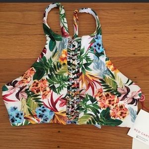 Red Carter bikini top